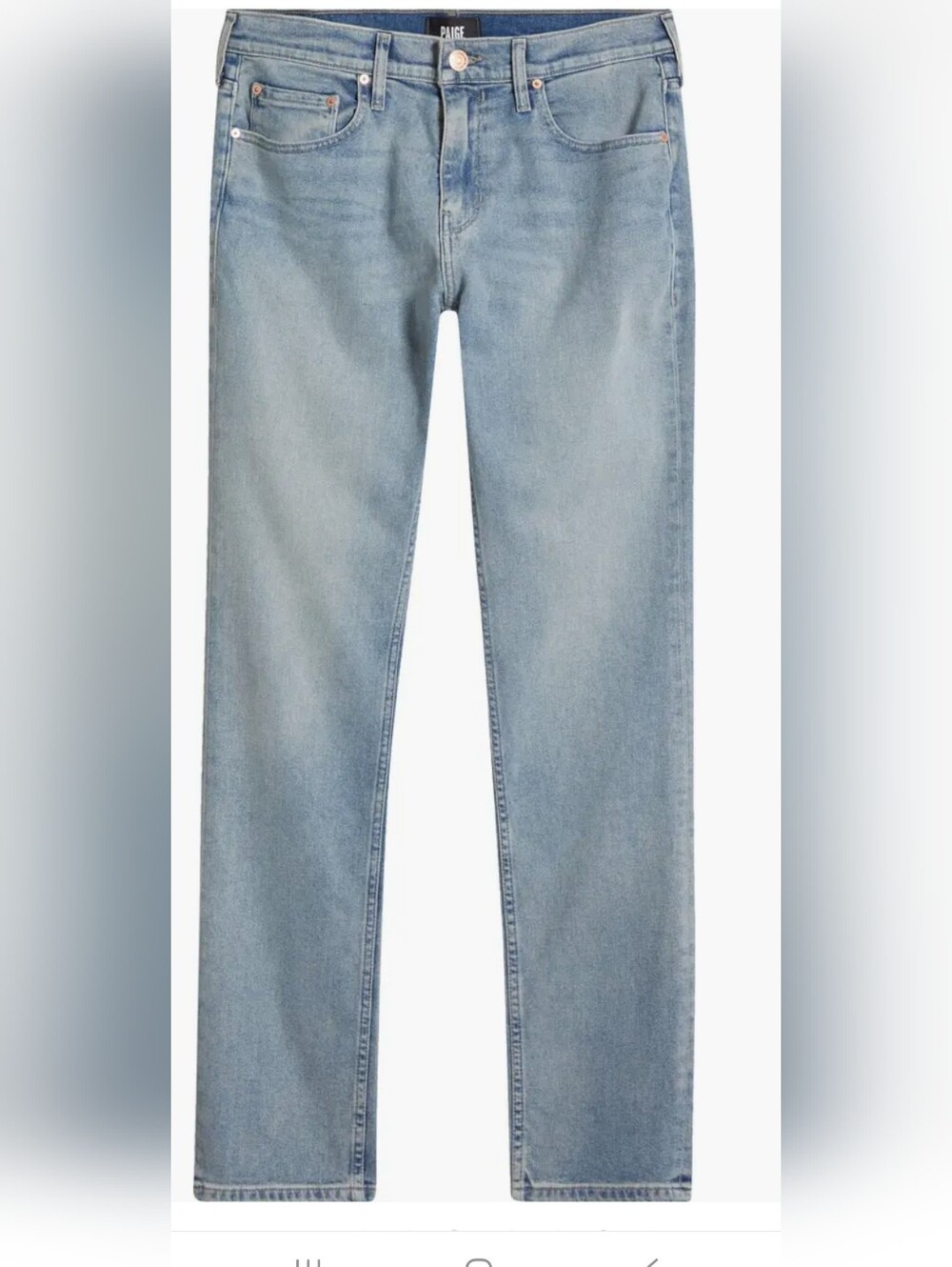 PAIGE MENS Light Blue Slim Straight  Jeans